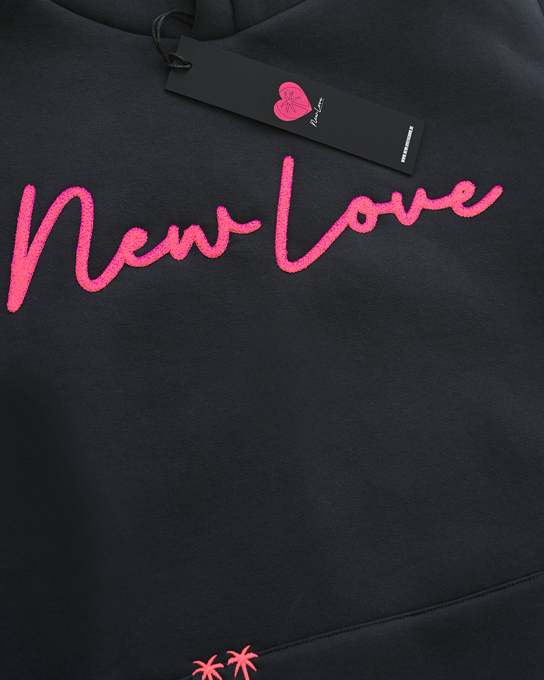 Washedblack hoodie pink!